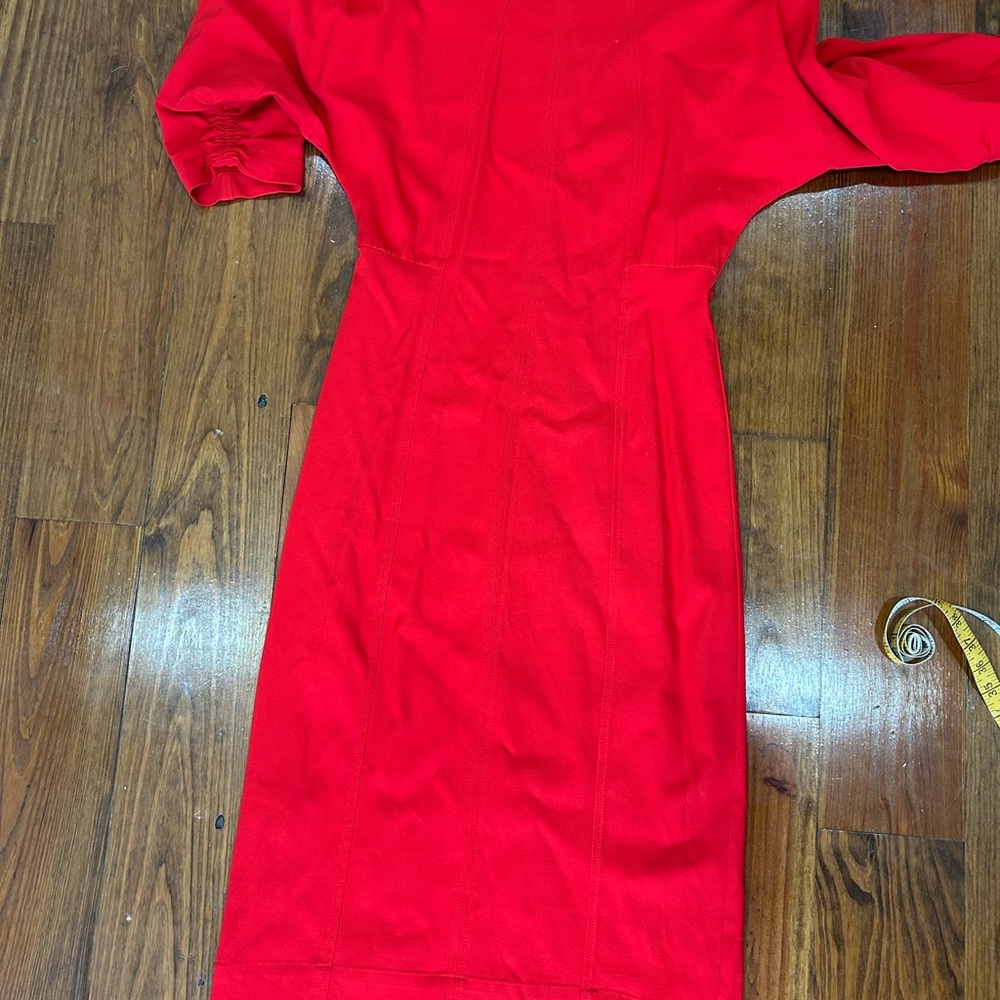 MNG suit collection red neoprene dress